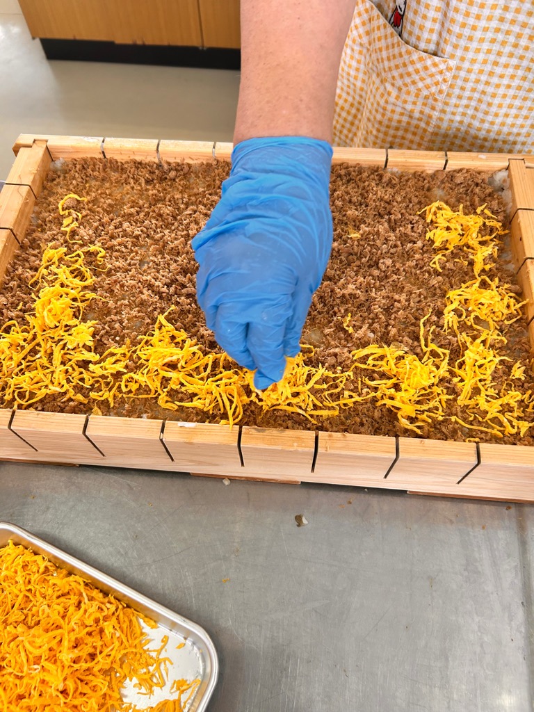 錦糸卵をのせる